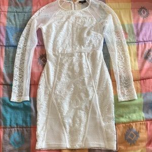 White lacy dress/ knee length